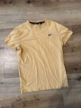 Superdry Studios Organic Cotton Essential Small Logo T-Shirt in Buck Tan Marl